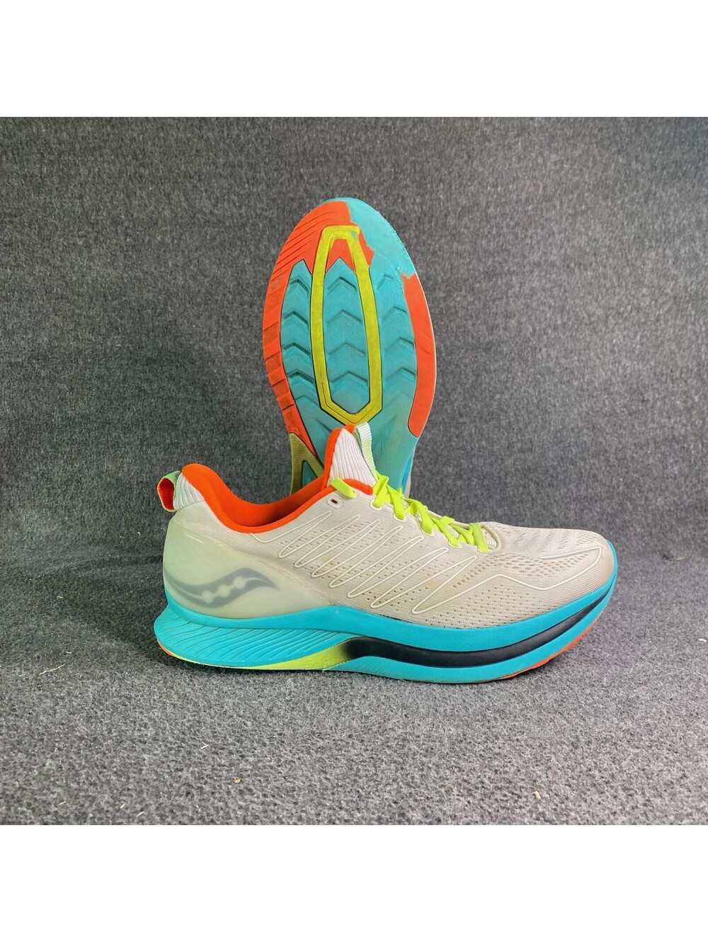 Saucony Endorphin Shift Shoes Mens Size 12 Beige Teal Orange Running S20577-10